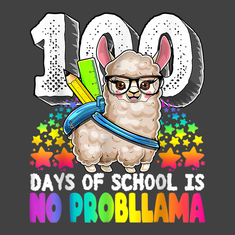 100 Days Of School No Prob Llama Teacher Or Student Gifts T Shirt Vintage T-shirt | Artistshot