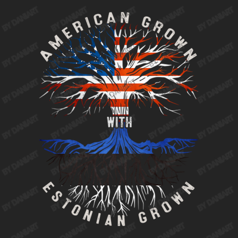 American Grown With Estonian Roots Estonia Flag Usa Flag 3/4 Sleeve Shirt | Artistshot