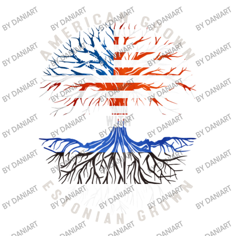 American Grown With Estonian Roots Estonia Flag Usa Flag Sticker | Artistshot