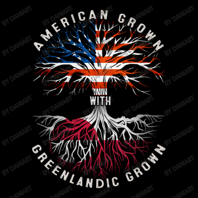 American Grown With Greenlandic Roots Tree Greenland Flag Usa Flag Youth Jogger | Artistshot