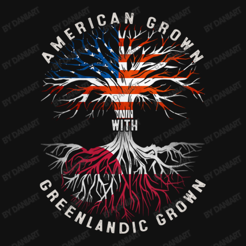 American Grown With Greenlandic Roots Tree Greenland Flag Usa Flag Graphic Youth T-shirt | Artistshot