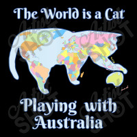 World Is A Cat Playing Map Fleece Short | Artistshot