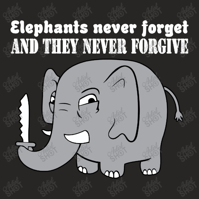 Elephants Never Forgive Ladies Fitted T-Shirt by Brownbubbles | Artistshot