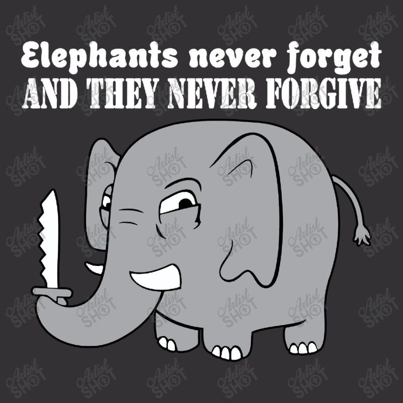 Elephants Never Forgive Vintage Hoodie by Brownbubbles | Artistshot