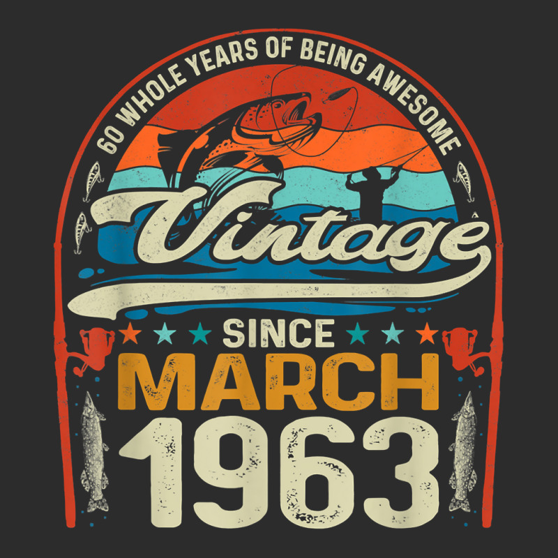 March 1963 Vintage 60th Birthday 60 Year Old Fishing Lovers T Shirt Exclusive T-shirt | Artistshot