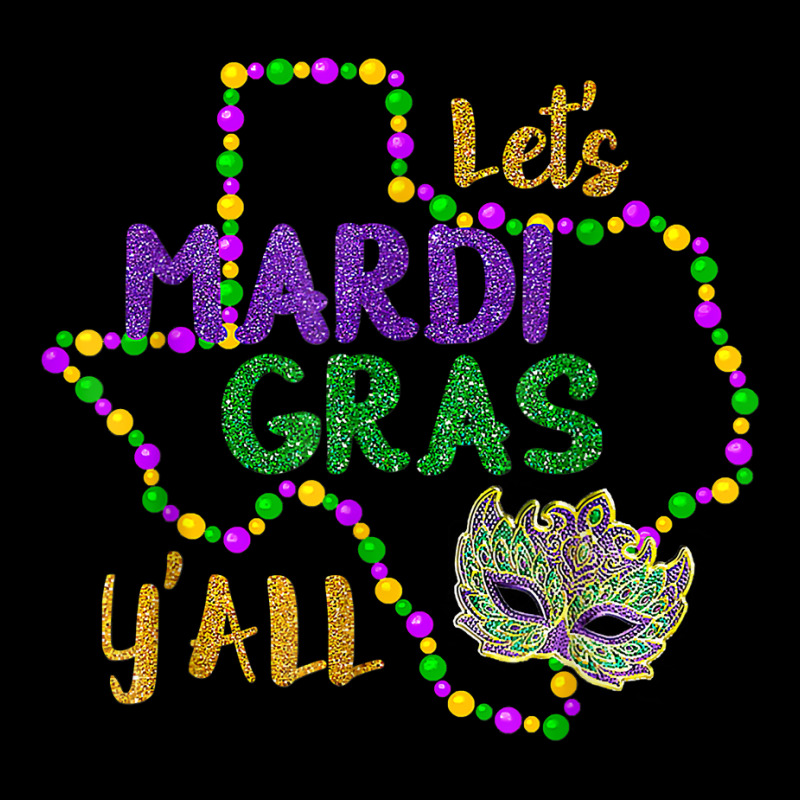 Mardi Gras Y'all Galveston Fun Cute Beads And Mask T Shirt Men's 3/4 Sleeve Pajama Set | Artistshot