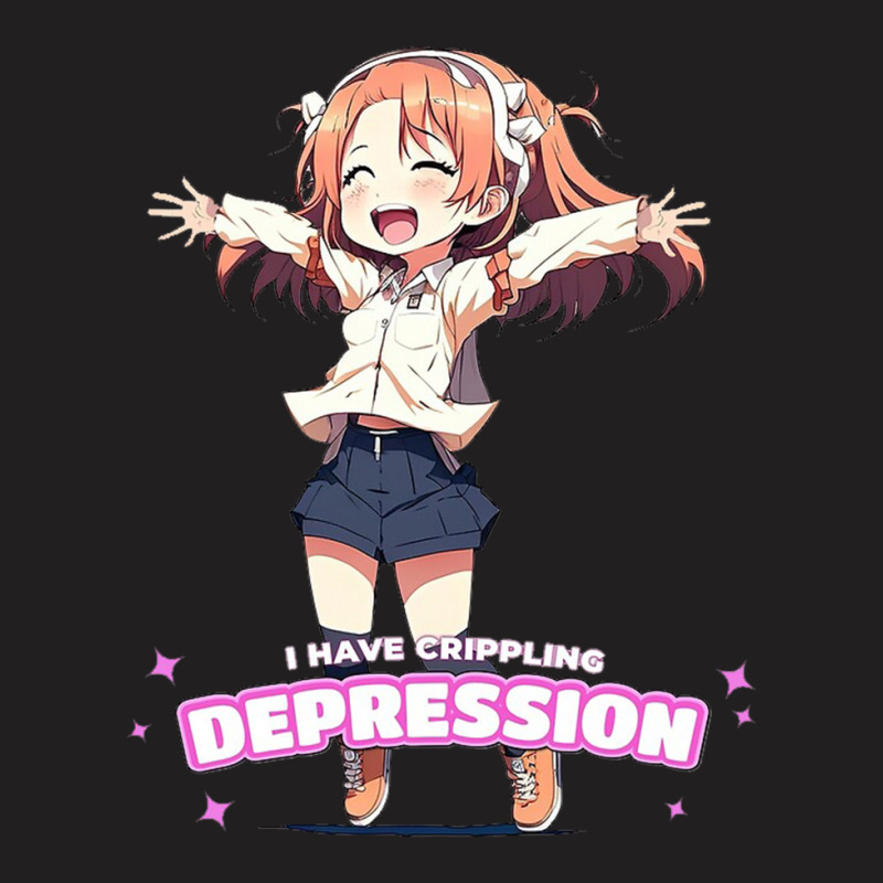 Uwu I Have Crippling Depression Cheering Girl T-Shirt by anniesawayn | Artistshot