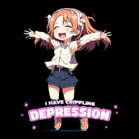 Uwu I Have Crippling Depression Cheering Girl Zipper Hoodie | Artistshot