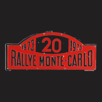 1973 Monte Carlo Rally Vintage Plate T-shirt | Artistshot