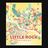 Little Rock Us Map Graphic T-shirt | Artistshot