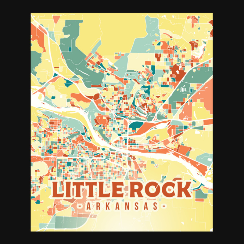 Little Rock Us Map Graphic T-shirt | Artistshot