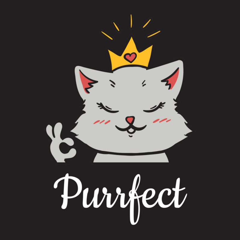 Perfect Cat Pun Fun Feline Animal Crown T-shirt | Artistshot