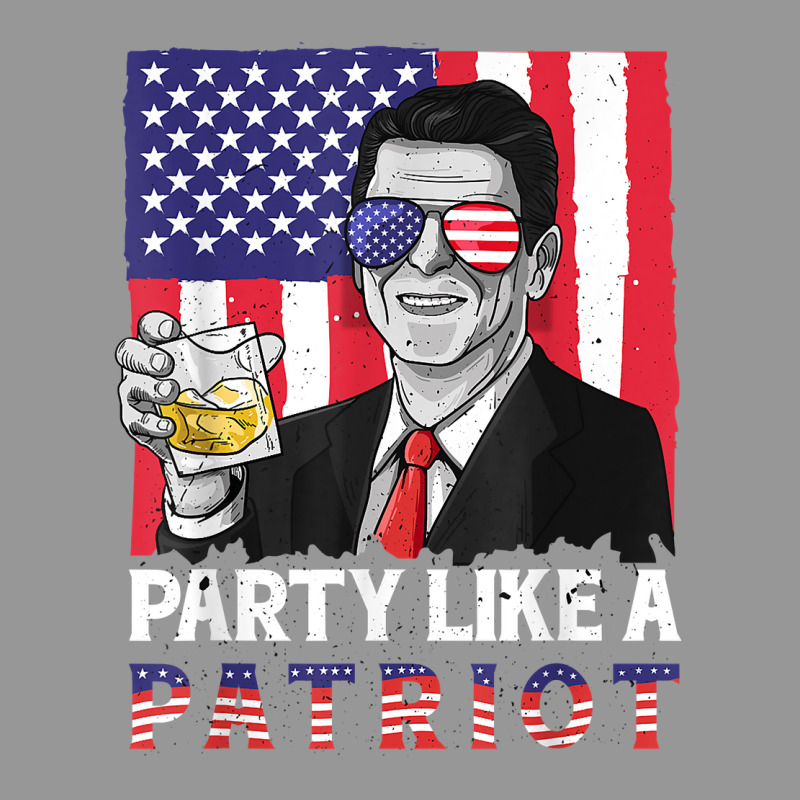 Party Like A Patriot Reagan Ronald 4th Of July American Flag T Shirt Women's V-Neck T-Shirt by adam.troare | Artistshot