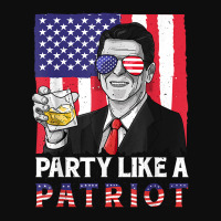 Party Like A Patriot Reagan Ronald 4th Of July American Flag T Shirt Crop Top | Artistshot