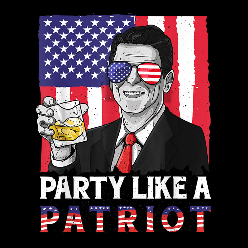 Party Like A Patriot Reagan Ronald 4th Of July American Flag T Shirt Maternity Scoop Neck T-shirt by adam.troare | Artistshot