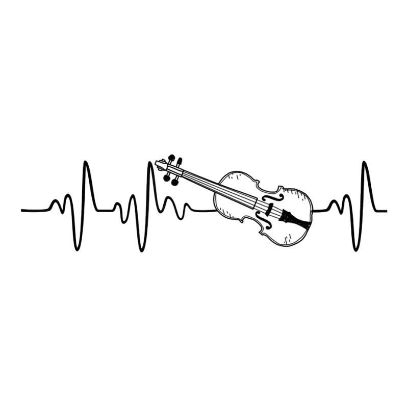 Violin Violinist Heartbeat String Instrument Musician T Shirt Sticker | Artistshot