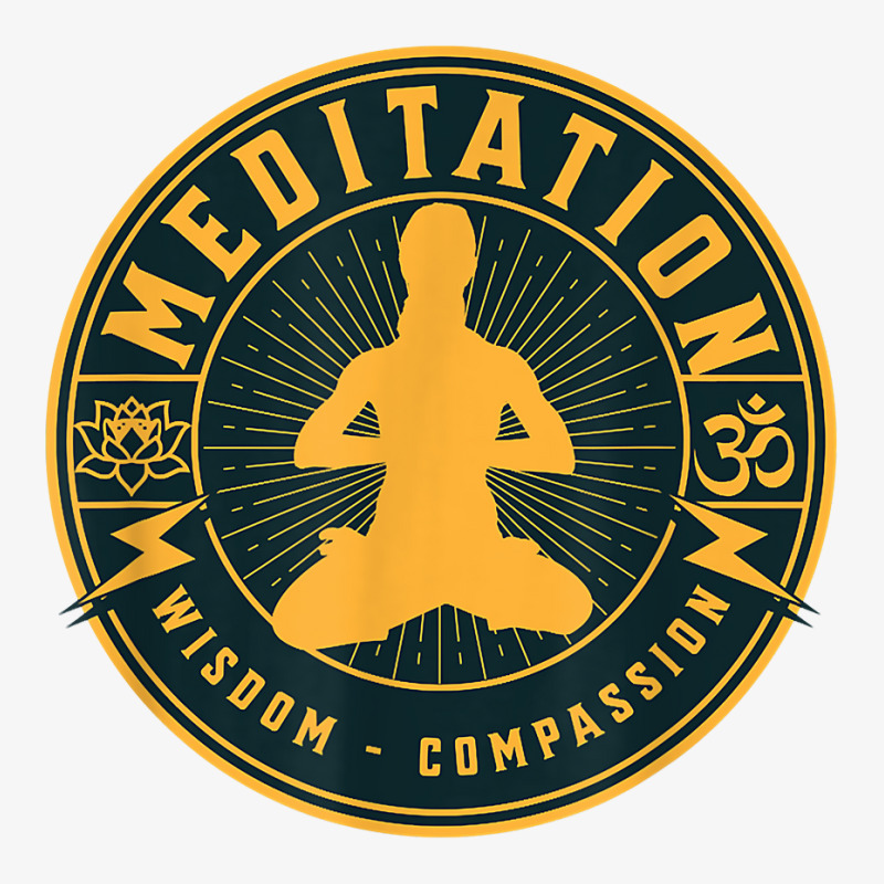 Meditation Wisdom Compassion   Sitting Meditator Lotus Om T Shirt Ladies Fitted T-Shirt by latodorjnb | Artistshot