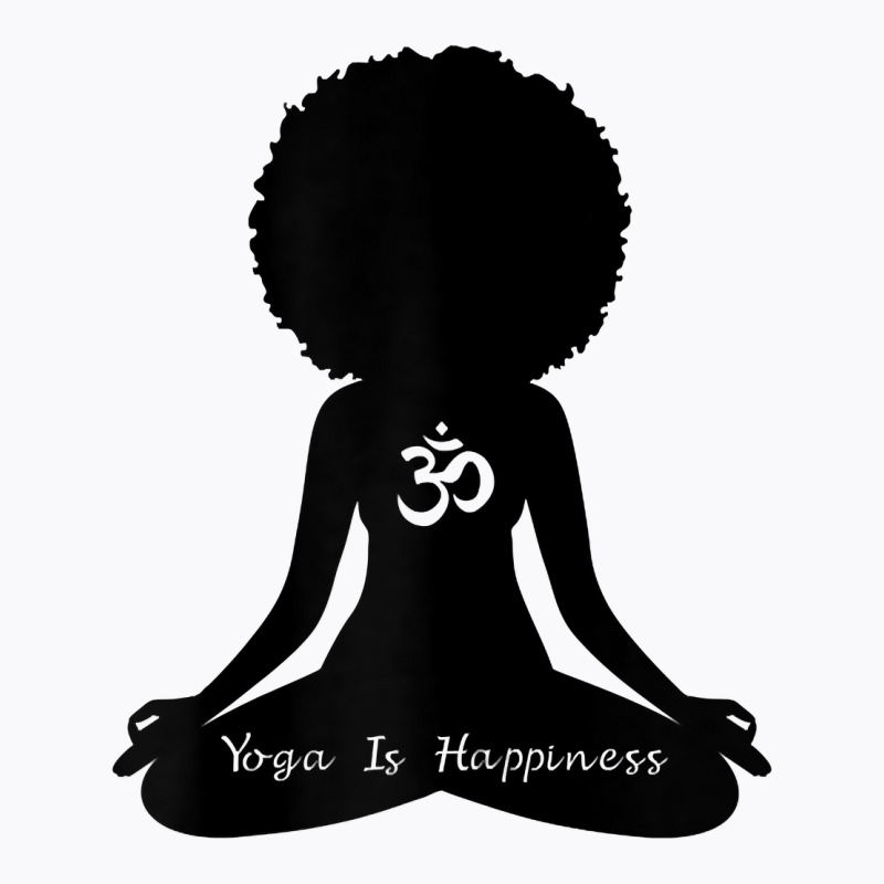 Womens Yoga Is Happiness Black Heritage Meditation Om Yoga T Shirt T-shirt | Artistshot