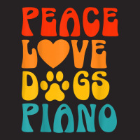 Peace Love Dogs Piano Musician Musical Instrument Pianist T Shirt Vintage Cap | Artistshot