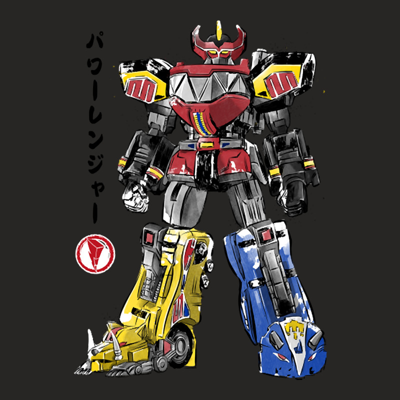 Hot Trend Mighty Morphin Megazord Sumi E Ladies Fitted T-Shirt by haodinhvan1 | Artistshot