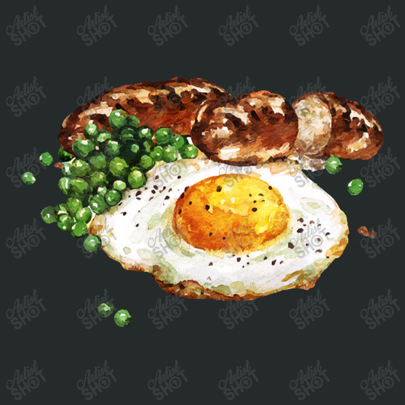 Sausage Peas And Egg ,breakfast Of Sausage, Peas And Fried Egg Women's Triblend Scoop T-shirt by dafarary | Artistshot