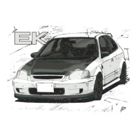 Initial D Anime Classic Jdm Spoon Ek Hatch 3/4 Sleeve Shirt | Artistshot