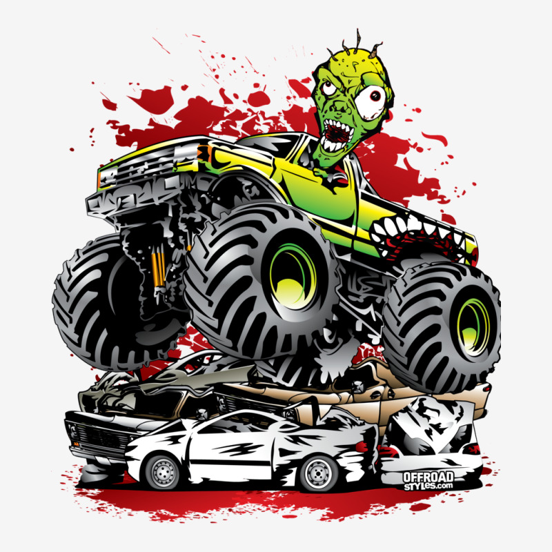 Monster Truck Screaming Ghoul Scorecard Crop Tee by mancsisalakop | Artistshot