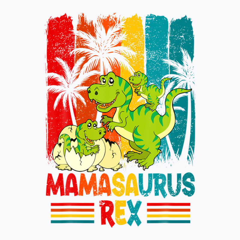 T-rex Dinosaur Mamasaurus Pajama Dino Twin Mom T-shirt | Artistshot