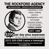 Jim Rockford Newspaper Ad Pocket T-shirt | Artistshot