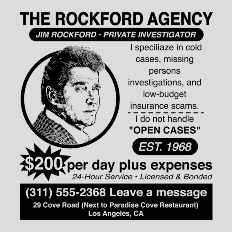 Jim Rockford Newspaper Ad Men's Polo Shirt by kebabbmkhabar | Artistshot