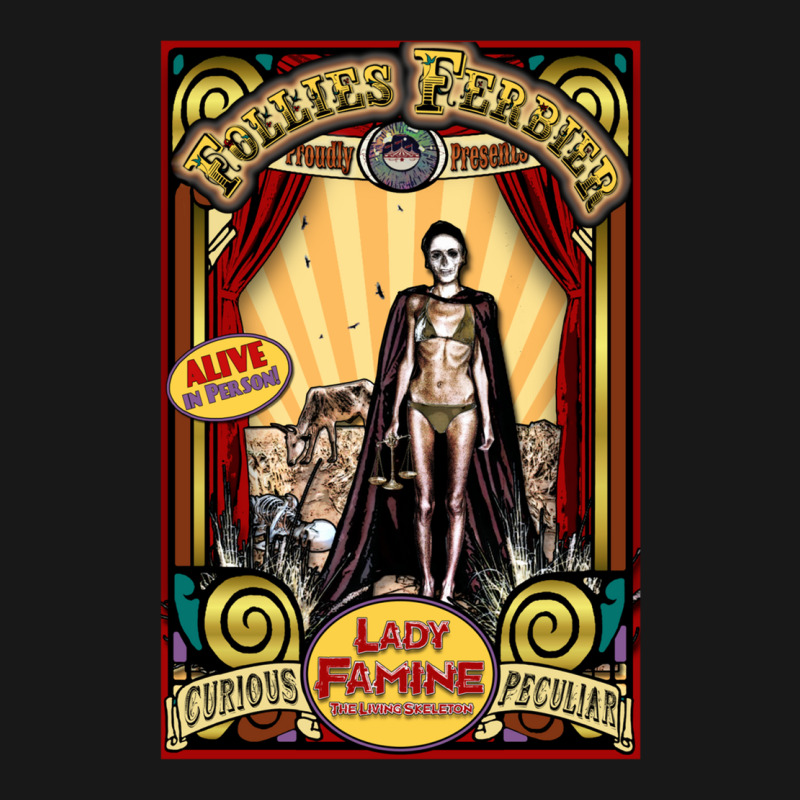 Lady Famine  The Living Skeleton Sideshow Poster Flannel Shirt by kebabbmkhabar | Artistshot