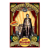 Lady Famine  The Living Skeleton Sideshow Poster Men's Long Sleeve Pajama Set | Artistshot