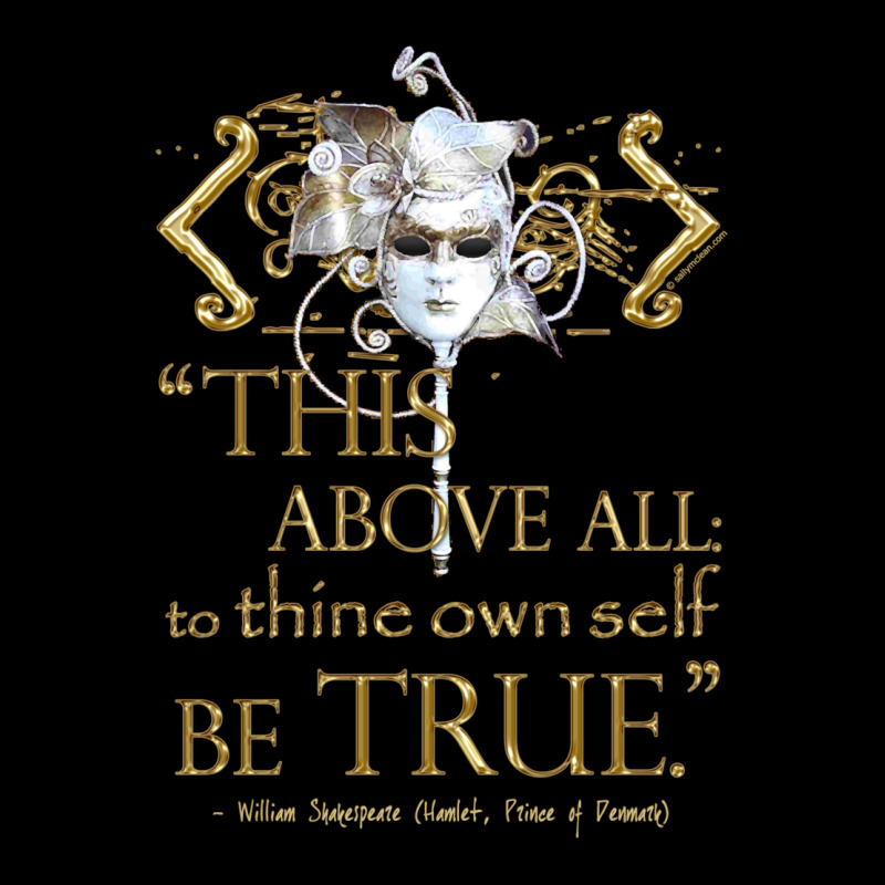 Shakespeare Hamlet Own Self Be True Quote Adjustable Cap by rumanimorfisn | Artistshot