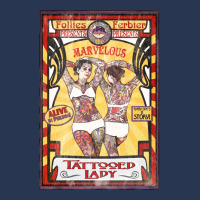 The Tattooed Lady Sideshow Poster Ladies Denim Jacket | Artistshot