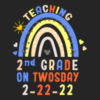 Teaching 2nd Grade On Twosday 2 22 22 H T  Shirt Teaching 2nd Grade On Unisex Hoodie | Artistshot