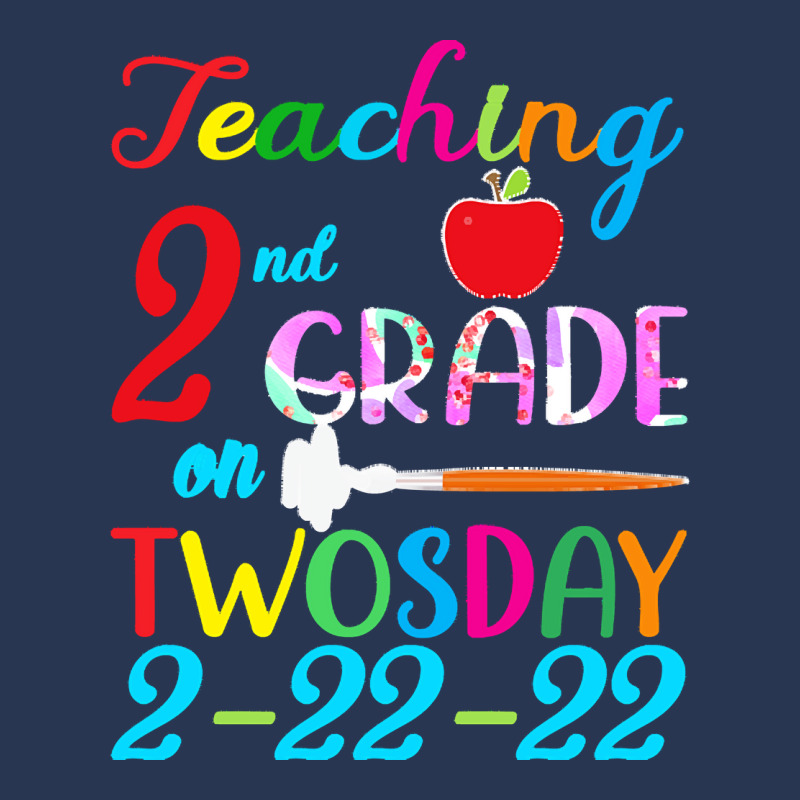 Twosday 2 22 22 T  Shirt Teaching 2nd Grade On Twosday 100 Days Februa Men Denim Jacket by stammivy480 | Artistshot