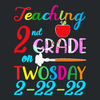 Twosday 2 22 22 T  Shirt Teaching 2nd Grade On Twosday 100 Days Crewneck Sweatshirt | Artistshot