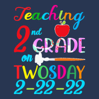 Twosday 2 22 22 T  Shirt Teaching 2nd Grade On Twosday 100 Days Men Denim Jacket | Artistshot