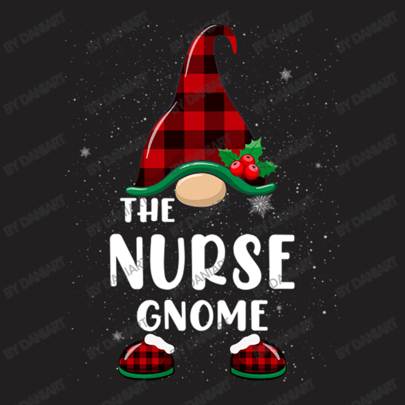 Nurse Gnome Buffalo Plaid Matching Family Christmas Pajama T-shirt | Artistshot