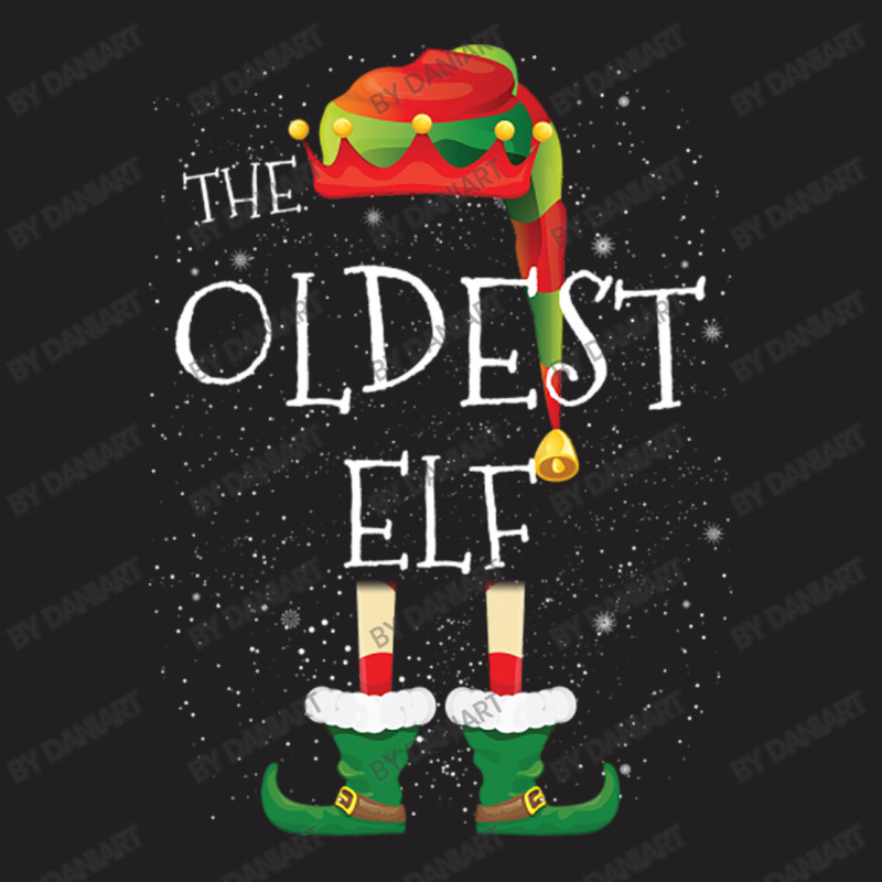 Oldest Elf Family Matching Christmas Group Funny Pajama Gift T-shirt | Artistshot