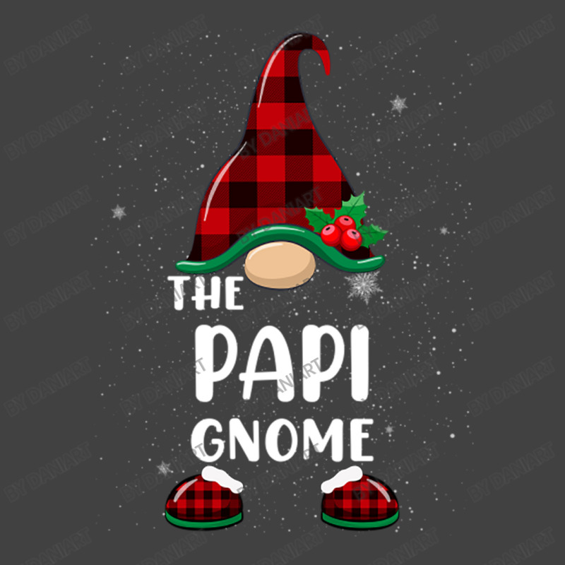 Papi Gnome Buffalo Plaid Matching Family Christmas Pajama Funny Gift Vintage T-shirt | Artistshot