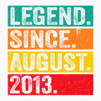 Legend Since August 2013 9th Birthday Retro 9 Years Old T-shirt | Artistshot