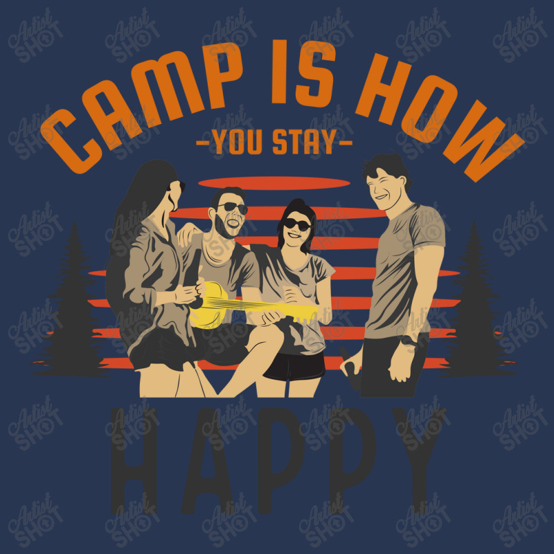 Camp Is How You Stay Happy Ladies Denim Jacket by April Shop | Artistshot