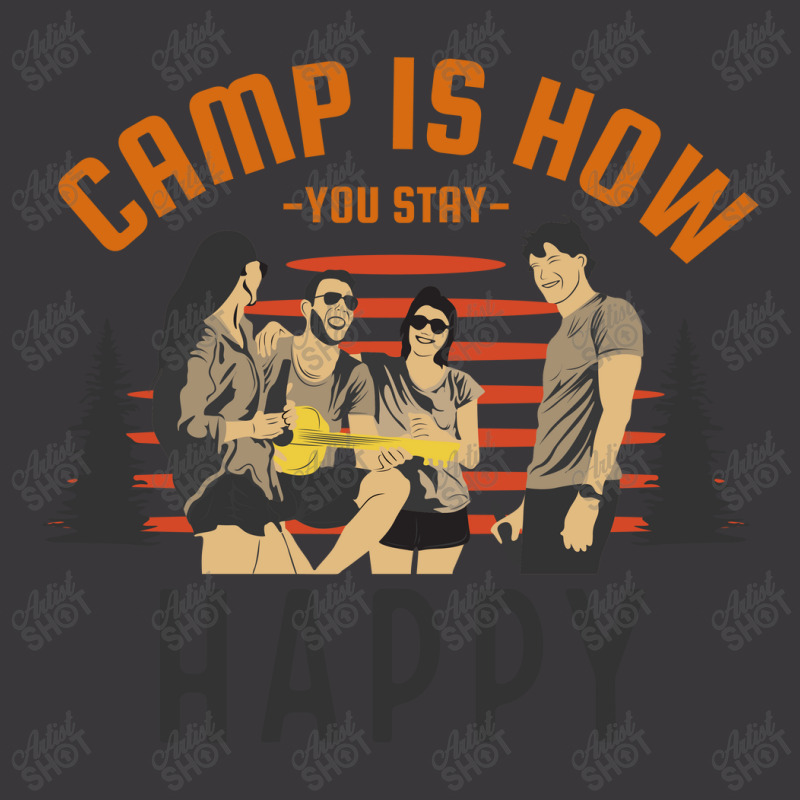 Camp Is How You Stay Happy Ladies Curvy T-Shirt by April Shop | Artistshot