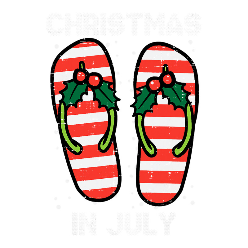 Mistletoe Flip Flops Christmas In Jully Summer Xmas Women Men's 3/4 Sleeve Pajama Set | Artistshot