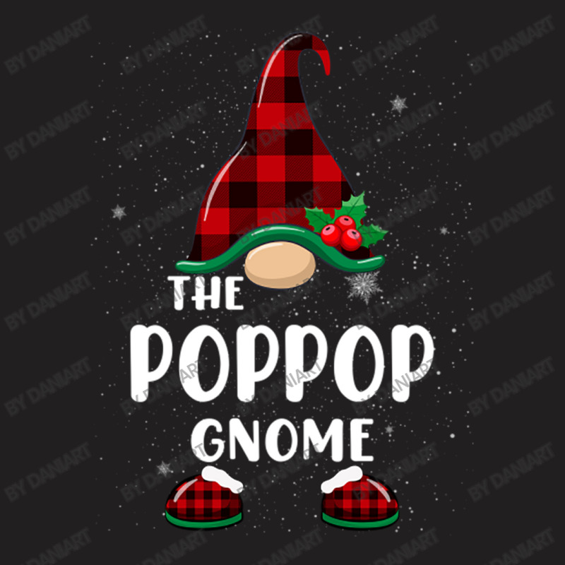 Poppop Gnome Buffalo Plaid Matching Family Christmas Pajama Funny Gift T-shirt | Artistshot