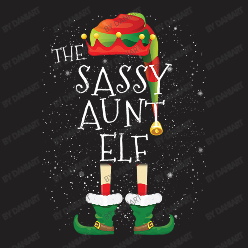 Sassy Aunt Elf Family Matching Christmas Group Funny Pajama Gift T-shirt | Artistshot