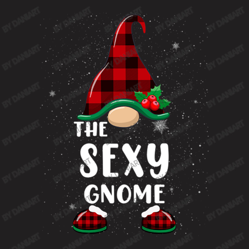 Sexy Gnome Buffalo Plaid Matching Family Christmas Pajama T-shirt | Artistshot