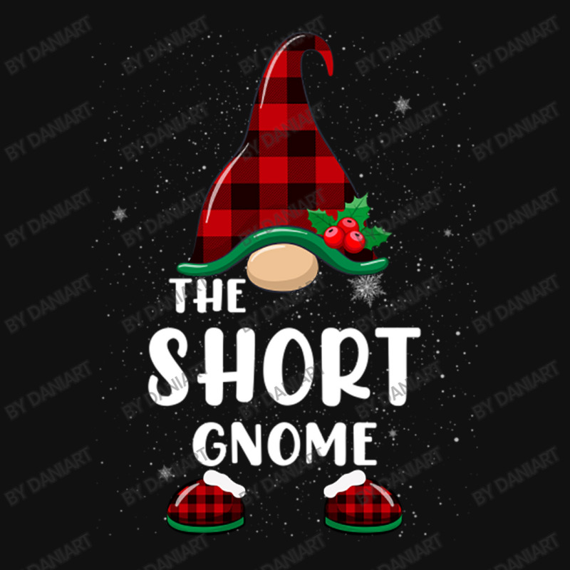 Short Gnome Buffalo Plaid Matching Family Christmas Pajama Funny Gift Graphic T-shirt | Artistshot