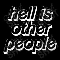 Hell Is Other People   Nihilist Typographic Design V-neck Tee | Artistshot